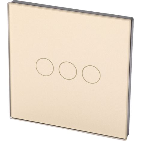 Interrupteur intelligent à 3 voies avec télécommande WiFi 2,4 GHz, interrupteur tactile, relais type 86 pour applications domestiques AC 80-260 V (1/5)