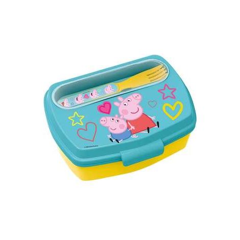 SANDWICHERA RECTANGULAR CON CUBIERTOS PEPPA PIG CORE 2022