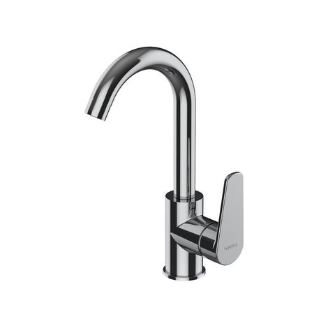 MISCELATORE MONOCOMANDO LAVABO CANNA TONDA SERIE SMERALDO- Cromo- NYMO