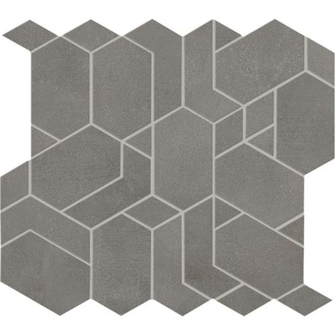 Mosaïque effet Béton Gris Ombre Mix 33,5x31x0,9 cm Mat Gravino - Mur intérieur (vendu par carton de 0,623 m²) - RO'MA CARRELAGE