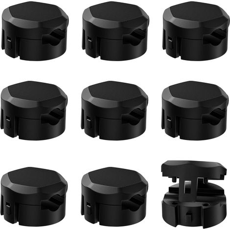 9 Pcs Support de Câble Magnétique, Clips Câble Organisateur de Câbles Magnétique Auto-adhésif Support de Câbles pour Bureau, Table de Nuit, Câbles de Chargement, USB, Audio (1/5)