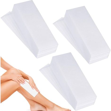 120 bandes de cire pour l'épilation du corps et des jambes, bandes de cire non tissées de 7 x 20 cm pour l'épilation du visage, des sourcils, des bras et des aisselles-AquaForge (1/5)