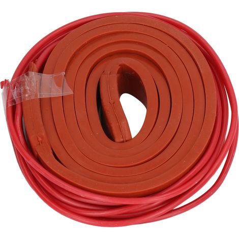 Courroie Chauffante en Silicone Étanche Souple Isolante Flexible pour Tuyau d'Huile 15x1000mm 40W 12V CC