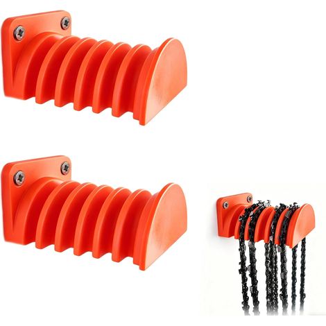 Lot de 2 Support Chaîne Tronçonneuse Mural, 6 Emplacements Chacun (1/5)