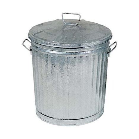BIDONE IMMONDIZIA ACCIAIO DOMUS  GALVANIZZATO LT 62 CM 42X37 H.CM 46