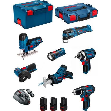 BOSCH Kit 12V BMK7-28BD3 (GSR 12V-15+GDR 12V-105+GWS 12V-76+GST 12V-70+GOP 12V-28+GSA 12V-14+GLI 12V-80+3 x 2,0Ah+GAL1230CV) (1/5)