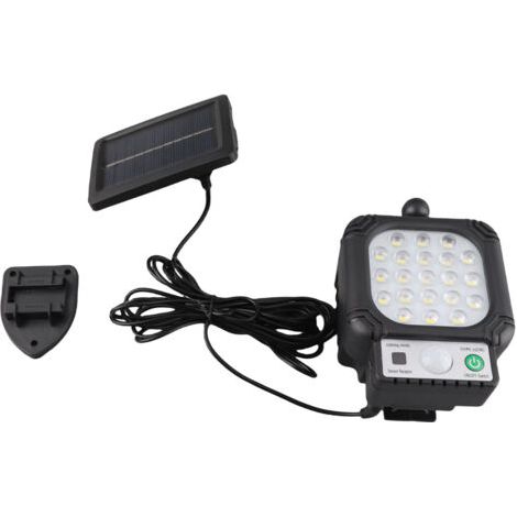 BUNTHAUS Lumière Solaire Murale Extérieure 21 LED Super Lumineuse IP65 Étanche avec Capteur de Mouvement et Câble de 3,4m