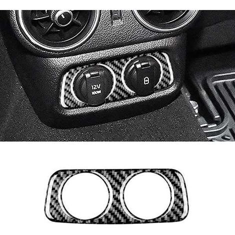 1 Farbe: Carbonfaser-Textur Material: Weiche Carbonfaser Dekorativer Aufkleber für die Ladefläche der hinteren Lüftungsschlitze von Autos. (1/4)