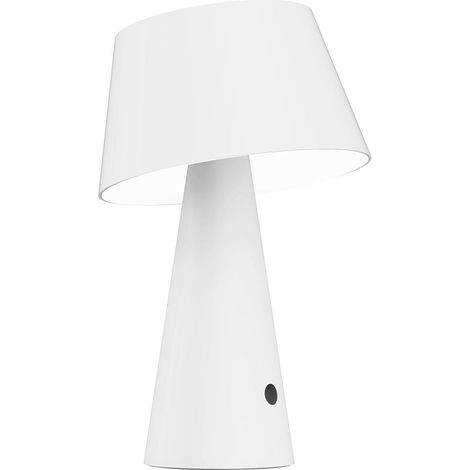 Lampada da tavolo led ricaricabile IP54 mod. Tizia colore bianco
