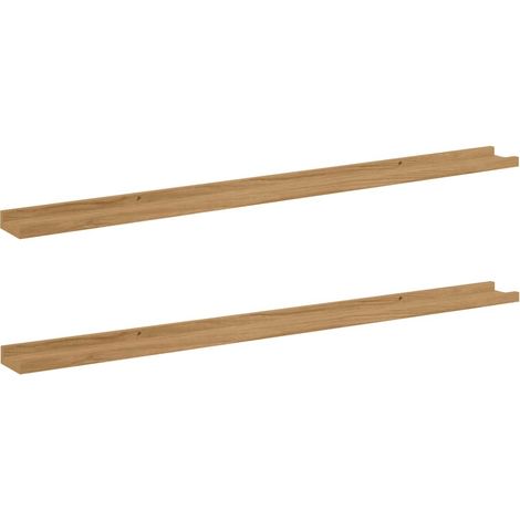vidaXL Étagère Murale 2 pc Marron 115 x 9 x 3 cm Bois d'ingénierie