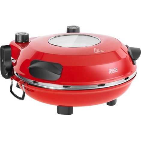 Horno de pizza Teesa Supreme + pala para ventana, 405 °C, piedra, 1200 W de potencia (1/3)