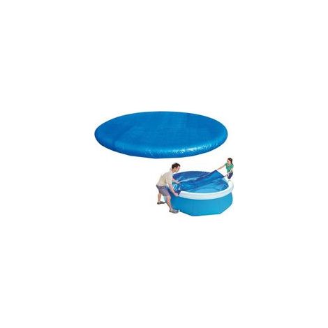 Couverture De Spa,Bâche De Piscine Ronde,Bâche Pliable Imperméable Anti-Poussière avec Cordon pour Spa, Hiver, Extérieur, Jardin et Bord de Piscine (1/5)