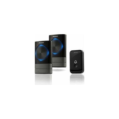 Carillon et sonnette sans fil étanche IP55 Volume réglable 85 dB Portée 300 mètres 45 mélodies 2 récepteurs enfichables (1/5)