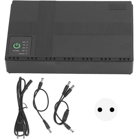 Unterbrechungsfreie Stromversorgung (USV) Mini-USV 5V 9V 12V Ausgang 85–265V Eingang für Kamera Router EU-Stecker