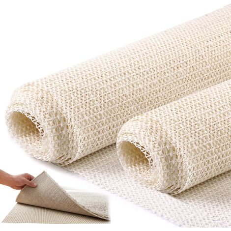 2 Pièces sous Tapis Antidérapant, 70x200 cm Anti Glisse Tapis Découpable Anti Dérapant Tapis en PVC, Sous-Tapis Antiderapant pour Matelas, Tiroirs, Coussins, Étagères, Plateau et Voitures (1/5)