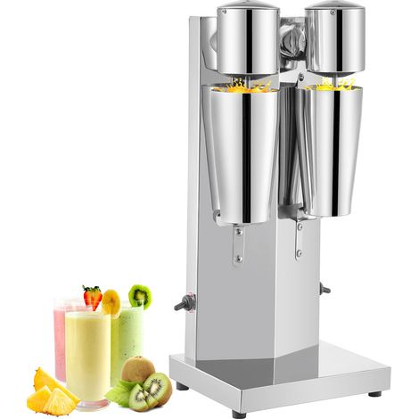 VEVOR Frullatore Elettrico 180W per Frappè Smoothie Granita Bevande Fresche Miscelatore Velocità Regolabile in Acciaio Inox da Tavolo con 2 Bicchieri da 800L, Mescolatore Elettrico di Sorbetto Granita (1/5)