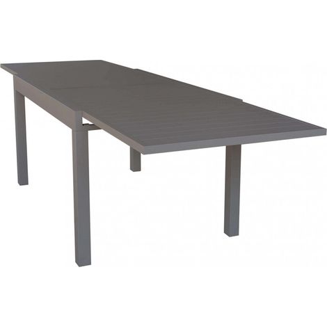 Tavolo Allungabile Hawaii 135/270x90x75 h cm in Alluminio Taupe (1/5)