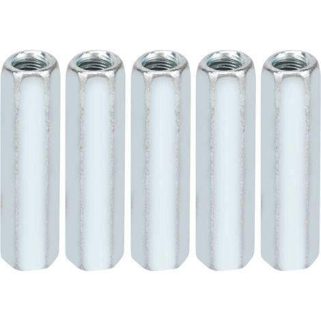 Entretoises filetées hexagonales M6 × 40 mm – Lot de 5 pièces en acier zingué, écrous manchons pour montage mécanique (1/4)
