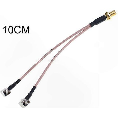 Câble d'extension WiFi 10/15/20/30/40/50cm, adaptateur séparateur d'antenne RG316, connecteur SMA femelle vers double TS9 mâle, pour routeur et modem, kit de câble de prolongation (1/4)