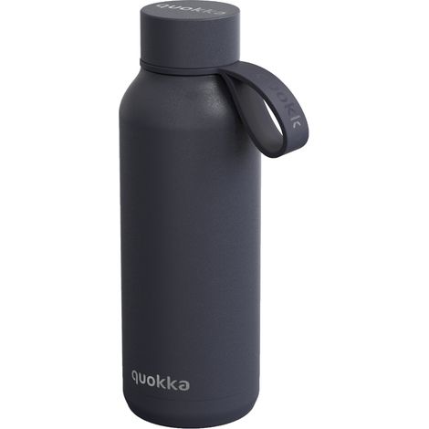 Quokka Solid mit Tragegurt - 510 ml Edelstahl-Thermosflasche mit Tragegurt (Schiefergrau) (1/5)