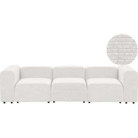 Moderno sofá modular 3 plazas conjunto de sala de estar tapicería de pana blanco Falsterbo (1/5)