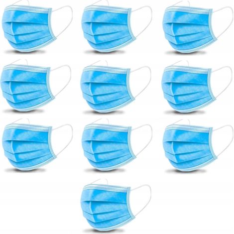 Mascherina a tre strati elastica PER il viso 10x