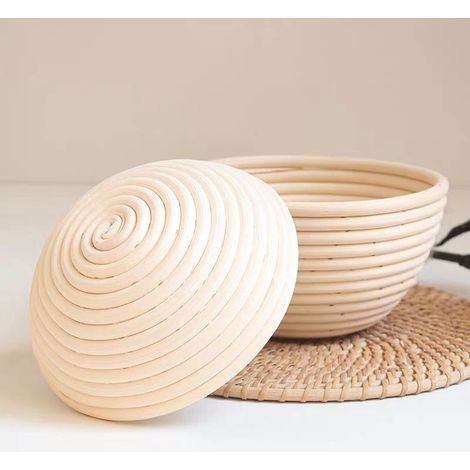Panier à levage en rotin naturel 136cm avec doublure en lin amovible, réutilisable pour pâtisserie et décoration (1/3)