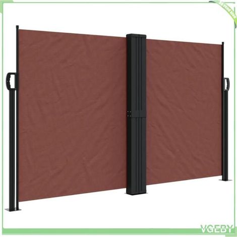 Auvent latéral rétractable - FAFEICY - 4004719 - Marron - 140 x 1000 cm - Anti-UV, résistant à l'eau (1/5)