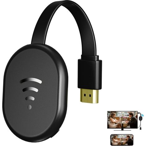 Adaptateur HDMI Sans Fil - Récepteur Mirroring Vidéo Pour Smartphone Tablette Ordinateur - Compatible iOS Android Windows Mac - Pour TV Projecteur Moniteur - 1 Pièce (1/5)