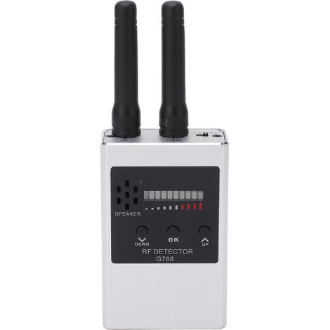 Détecteur de signaux RF sans fil, caméra haute sensibilité, dispositif de suivi GPS, 10 niveaux de LED, 300-2700 MHz, argent (1/5)