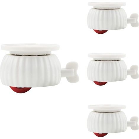 Set di 4 rotelle autoadesive per mobili e scatole portaoggetti, puleggia universale in acciaio inox, rotelle girevoli a 360° (1/5)