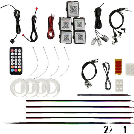 Iluminación LED interior, control Bluetooth, modo de sincronización de música, paquete de ajuste definitivo. (1/2)