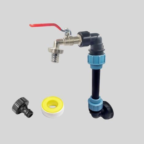 Kit d'adaptateurs en alliage de zinc pour cuve IBC — Kit de raccordement polyvalent et haute résistance, avec interface de robinet standard 3/4 pouce (1/5)