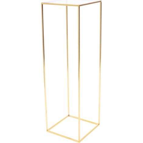 29 x 29 x 80 cm - En métal - Grand vases à fleurs - Support pour plantes - Pour fête d'anniversaire de mariage - Doré - Convient aux fleurs et fleurs artificielles (31 x 31 x 100 cm) (1/5)