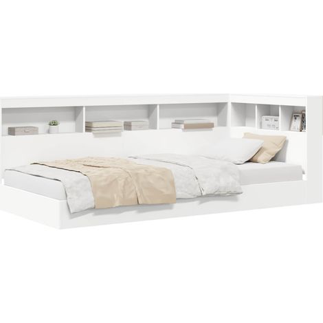Maison Exclusive - Letto Libreria Bianco 90 x 190 cm Legno multistrato