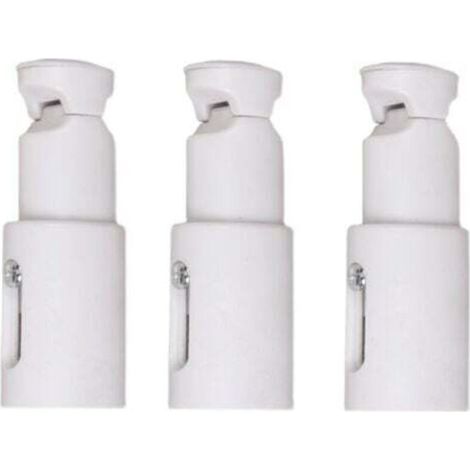 Ensemble de 3 supports de fixation pour radiateur, adaptés aux radiateurs de salle de bain droits ou incurvés. (1/4)