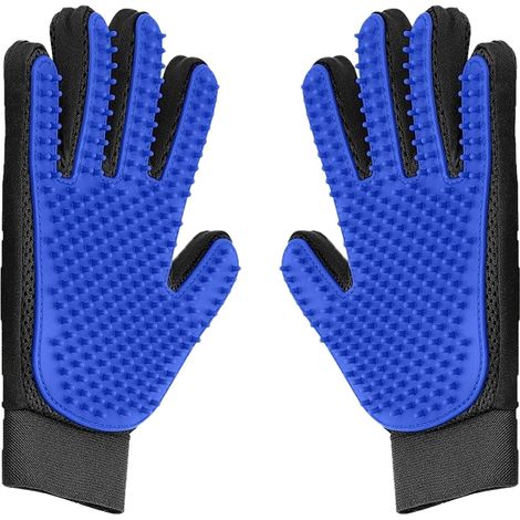 One Pair of Pet Hair Gloves for Cats and Dogs - Effective for Massage - Improved Five Finger Design (1/5)