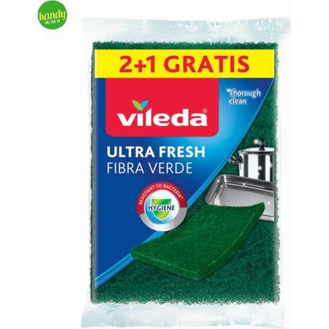 set 3 spugne vileda "ultra fresh" antigraffio blu