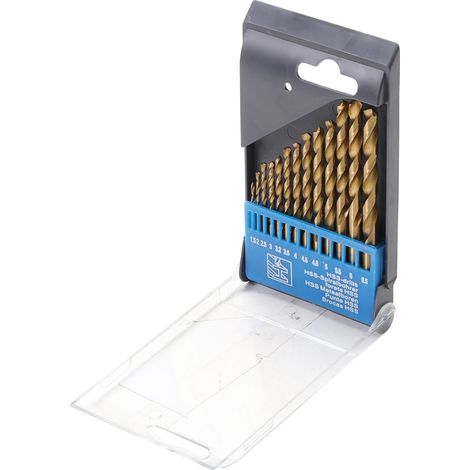 Set di punte in metallo HSS, punte da 1,5 a 6,5 mm, scatola con 13 punte