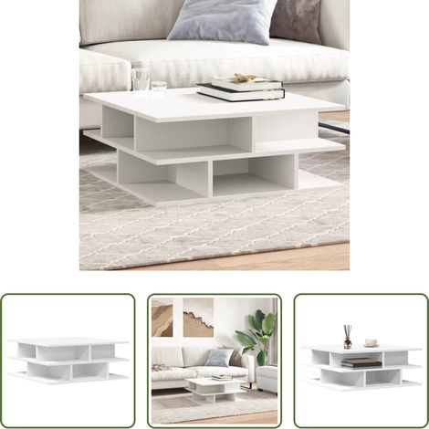 Holzwerkstoff Couchtisch -  Couchtisch Weiß 70x70x29 cm Holzwerkstoff (1/5)