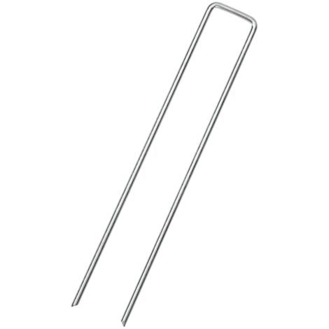 Piquets de sol en forme de U 25 pcs 20x4 cm acier galvanisé CFW42615 (1/5)