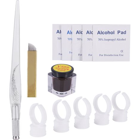 Kit de pratique pour microblading 3D sourcils : stylo aiguille tatouage pigment permanent manuel outil de maquillage (1/5)