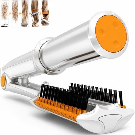 Lisseur - Lisseur et boucleur 2 en 1 - Utilisable sur cheveux secs ou mouillés - 3 réglages de température - Démêlage à 360° - Format voyage - Convient aux cheveux longs et courts (1/5)