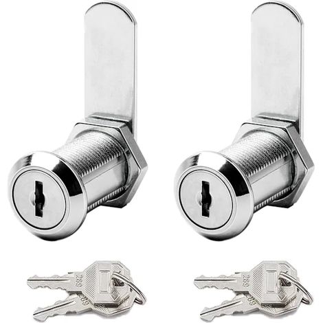 Filiyano-Lot de 2 serrures de boîte aux lettres, serrure de sécurité 30 mm - serrure pour meubles - cylindre à came avec (1/5)