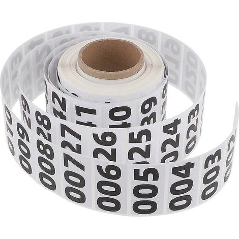 1 rouleau d'autocollants numérotés circulaires pour l'organisation d'entrepôt et l'inventaire - Étiquettes adhésives numérotées-4.00X2.00X2.00CM (1/4)