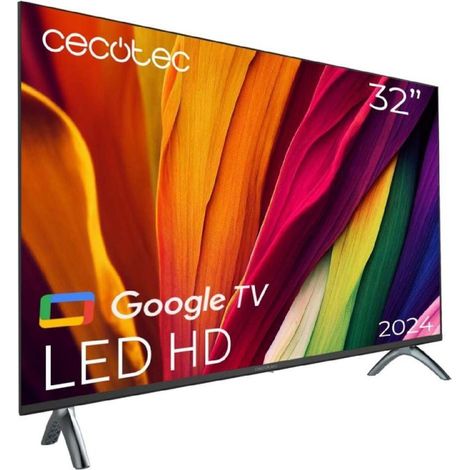 Cecotec – Smart TV LED 32" HD – Google TV, Chromecast, Assistant vocal – Système audio Dolby, 16 Go de ROM – Idéal pour espaces restreints (1/5)