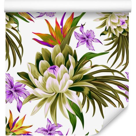 Papel pintado 3D con diseño floral para salón y dormitorio, 50x1000 cm. (1/5)