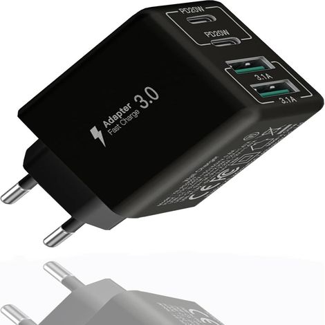 Chargeur USB-C compatible, chargeur rapide USB multiple 40 W, adaptateur de charge USB à plusieurs ports USB, chargeur USBEE (1/5)