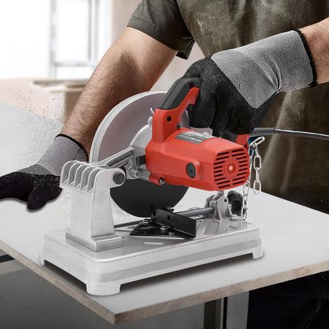 1200w 5200rpm machine de découpe de métal bois, acier machine de découpe épaisseur de coupe 0 - 50mm (rouge)