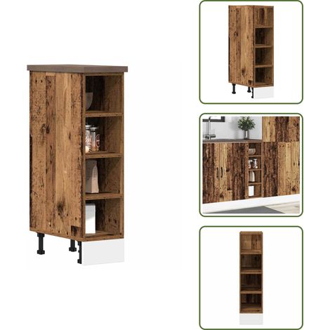Unterschrank Altholz-Optik 20x44,5x81,5 cm Holzwerkstoff - Unterschrank - Unterschränke - Küchenschrank - Küchenmöbel (1/5)